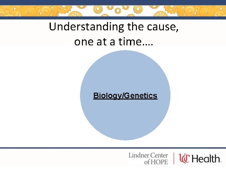 Understanding the cause, one at a time…. Biology/Genetics 