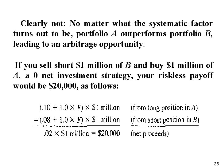 Clearly not: No matter what the systematic factor turns out to be, portfolio A