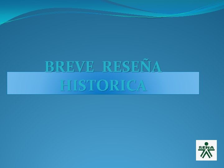BREVE RESEÑA HISTORICA 