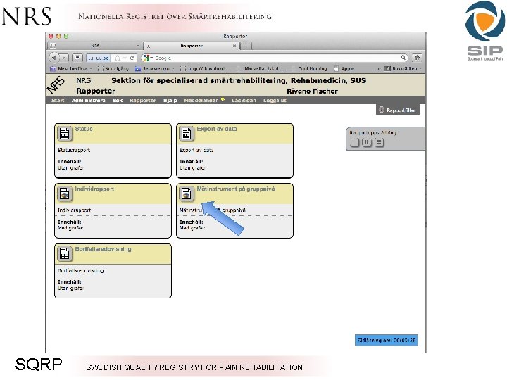 SQRP SWEDISH QUALITY REGISTRY FOR PAIN REHABILITATION 