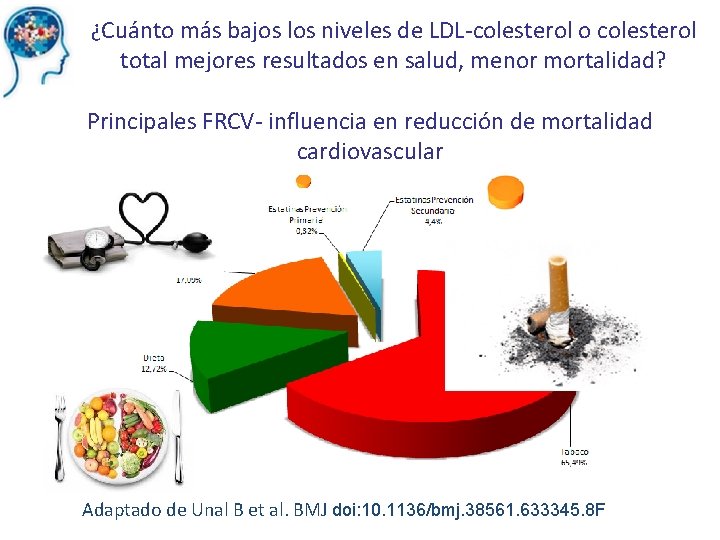 ¿Cuánto más bajos los niveles de LDL-colesterol o colesterol total mejores resultados en salud,