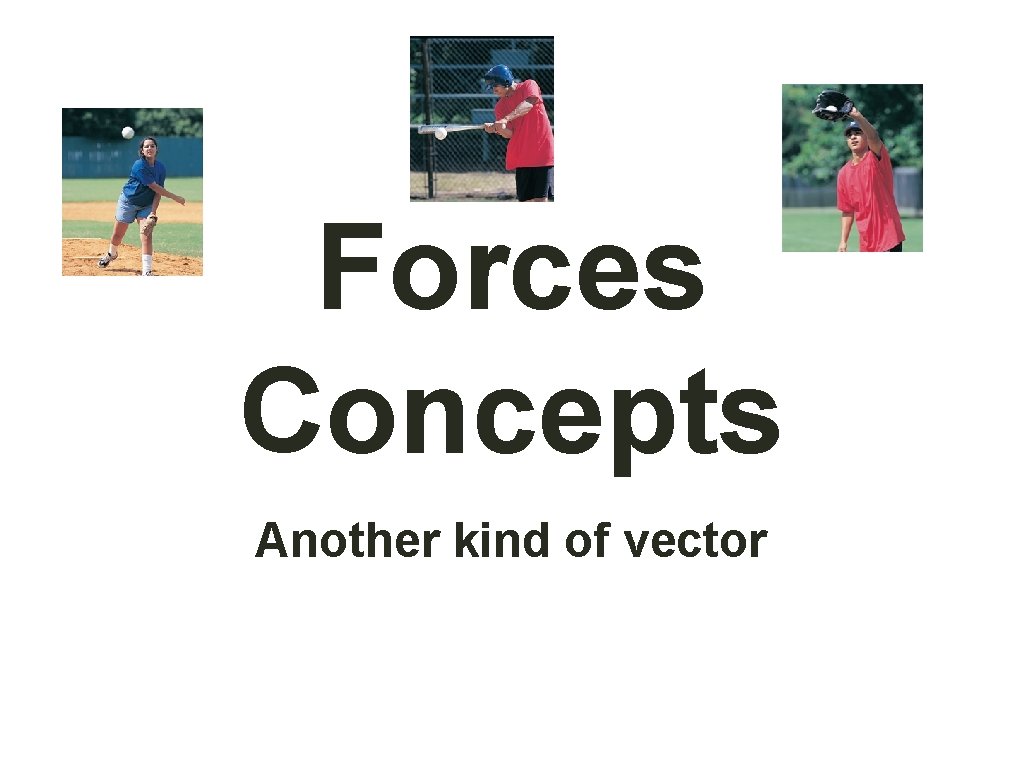 Forces Concepts Another kind of vector 