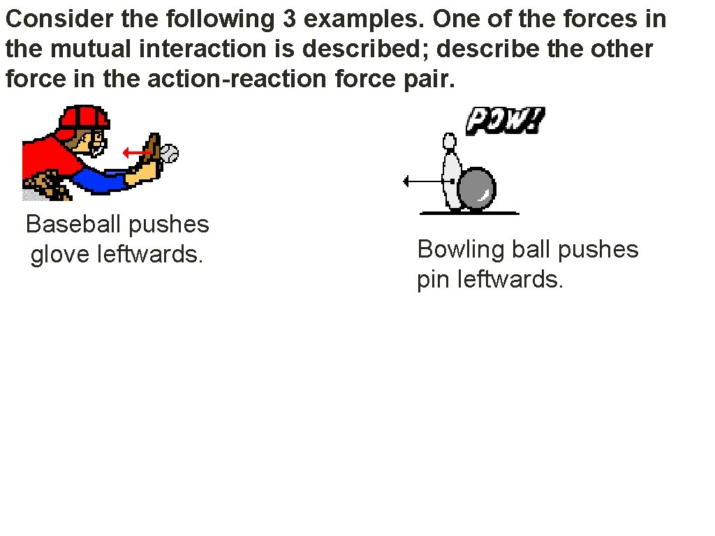 Consider the following 3 examples. One of the forces in the mutual interaction is