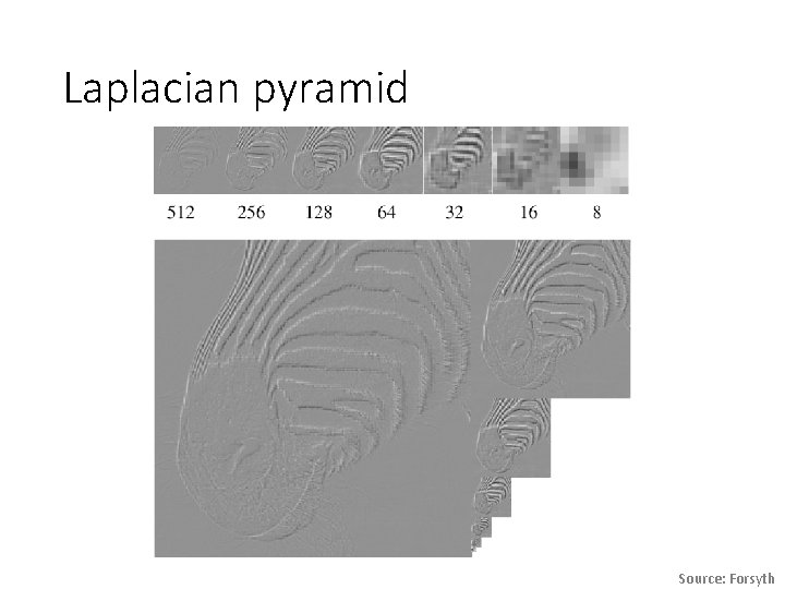 Laplacian pyramid Source: Forsyth Laplacian pyramid Source: Forsyth