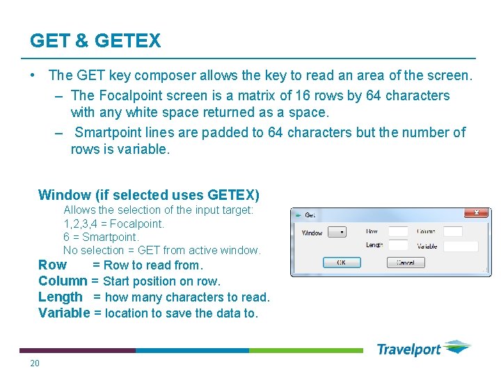 GET & GETEX • The GET key composer allows the key to read an