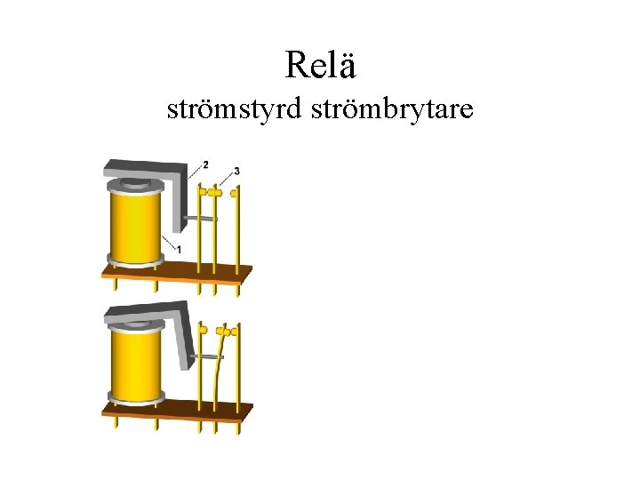 Relä strömstyrd strömbrytare 