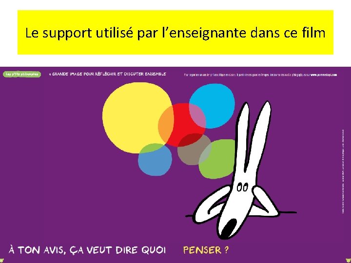 Le support utilisé par l’enseignante dans ce film 