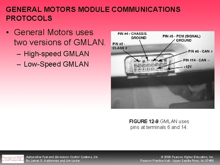 GENERAL MOTORS MODULE COMMUNICATIONS PROTOCOLS • General Motors uses two versions of GMLAN. –