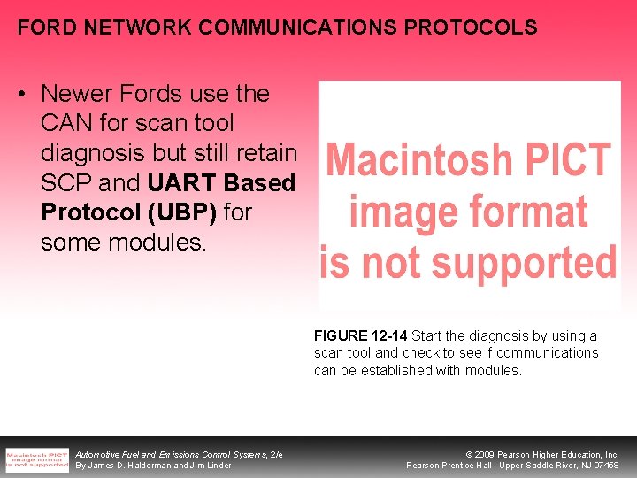 FORD NETWORK COMMUNICATIONS PROTOCOLS • Newer Fords use the CAN for scan tool diagnosis