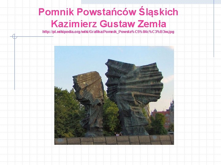 Pomnik Powstańców Śląskich Kazimierz Gustaw Zemła http: //pl. wikipedia. org/wiki/Grafika: Pomnik_Powsta%C 5%84 c%C 3%B