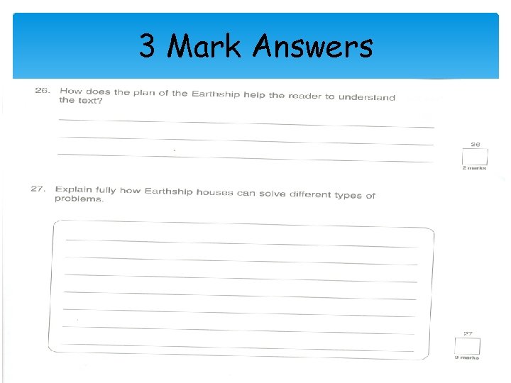 3 Mark Answers 