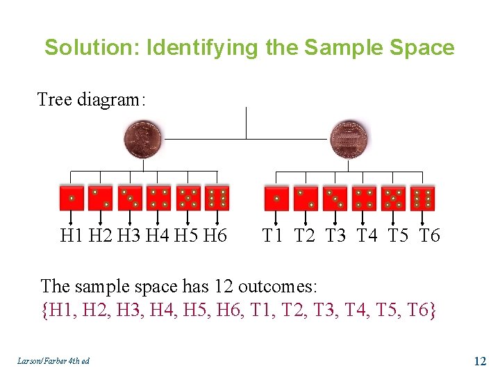 Solution: Identifying the Sample Space Tree diagram: H 1 H 2 H 3 H