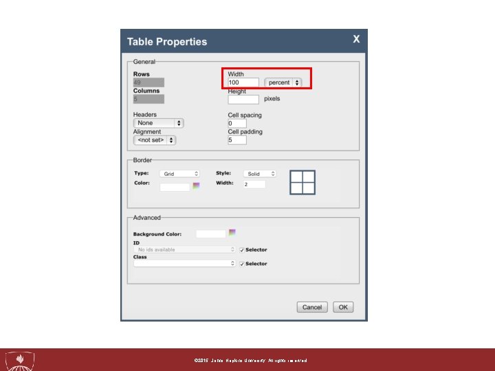 © 2015, Johns Hopkins University. All rights reserved. 