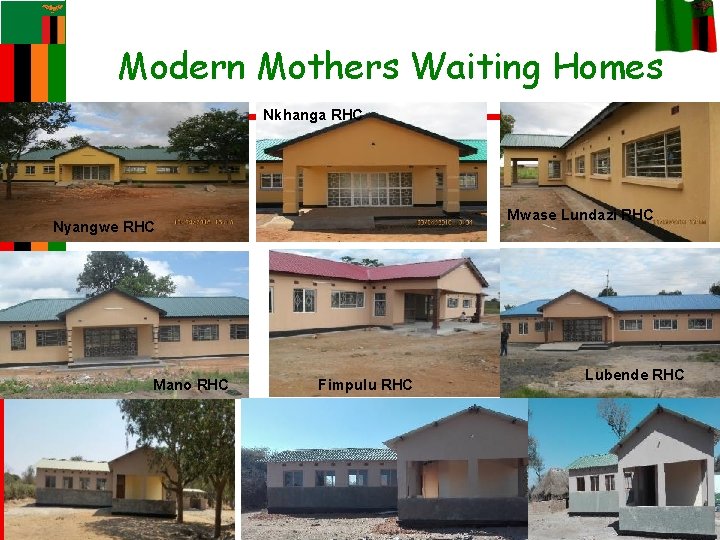 Modern Mothers Waiting Homes Nkhanga RHC Mwase Lundazi RHC Nyangwe RHC Mano RHC Fimpulu