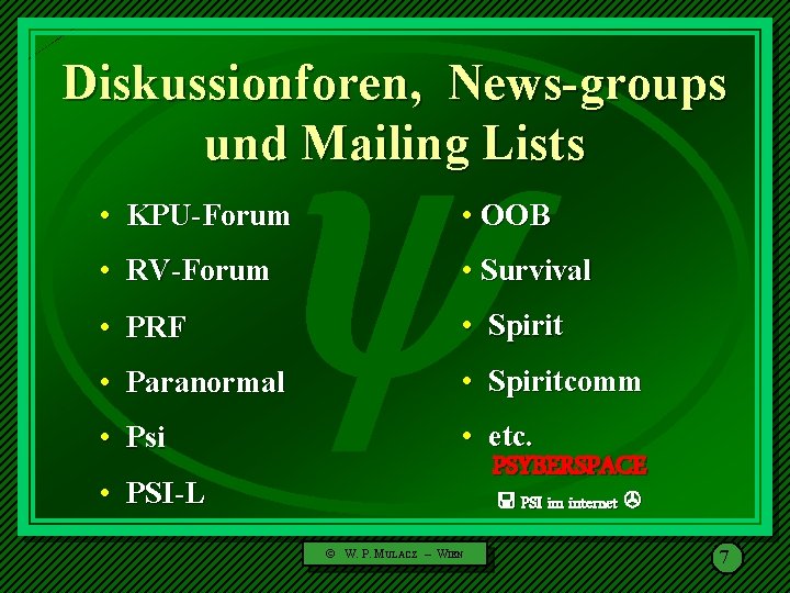  Diskussionforen, News-groups und Mailing Lists • KPU-Forum • OOB • RV-Forum • Survival