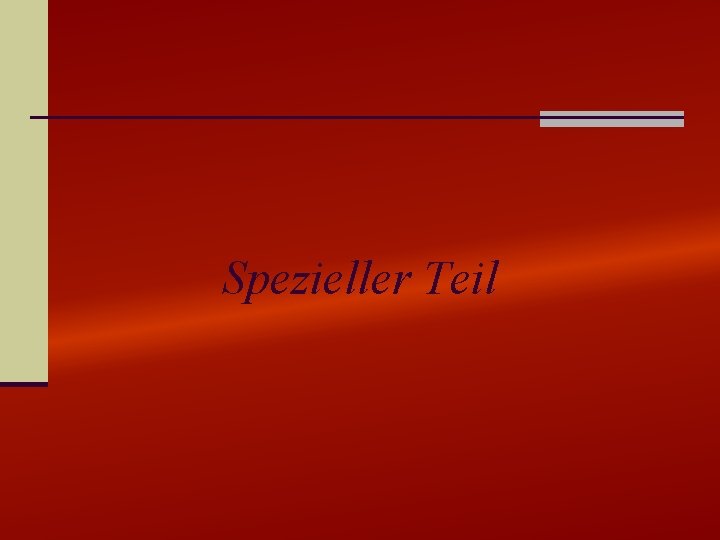 Spezieller Teil 