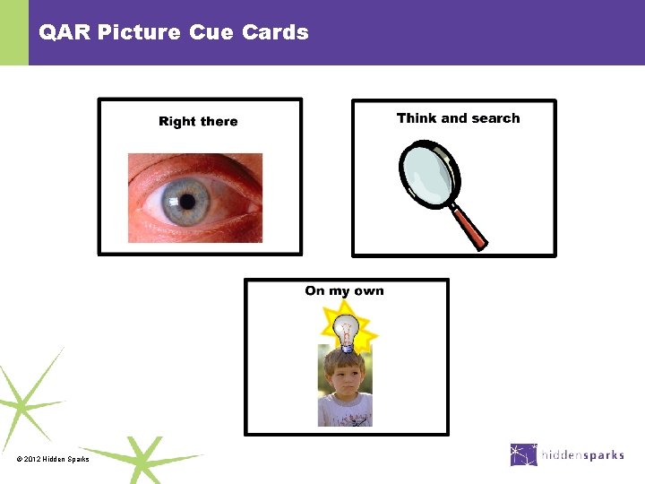 QAR Picture Cue Cards © 2012 Hidden Sparks 