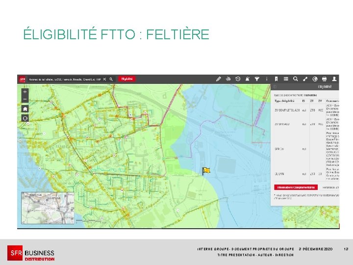 ÉLIGIBILITÉ FTTO : FELTIÈRE INTERNE GROUPE - DOCUMENT PROPRIÉTÉ DU GROUPE TITRE PRÉSENTATION -