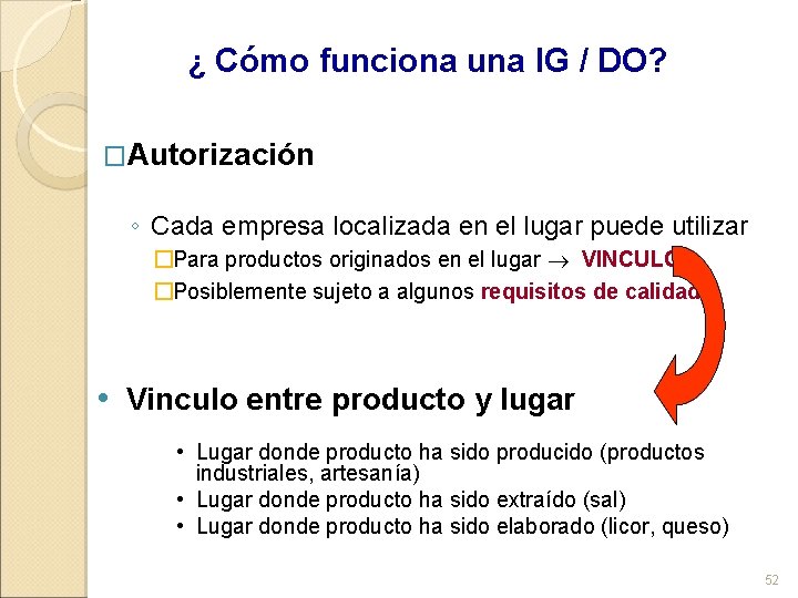 ¿ Cómo funciona una IG / DO? �Autorización ◦ Cada empresa localizada en el