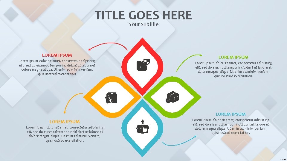 TITLE GOES HERE Your Subtitle LOREM IPSUM Lorem ipsum dolor sit amet, consectetur adipiscing