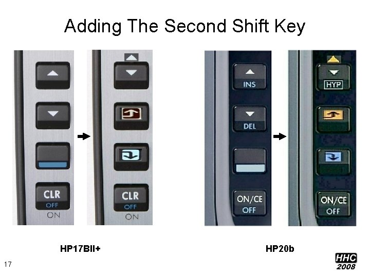 Adding The Second Shift Key HP 17 BII+ 17 HP 20 b 