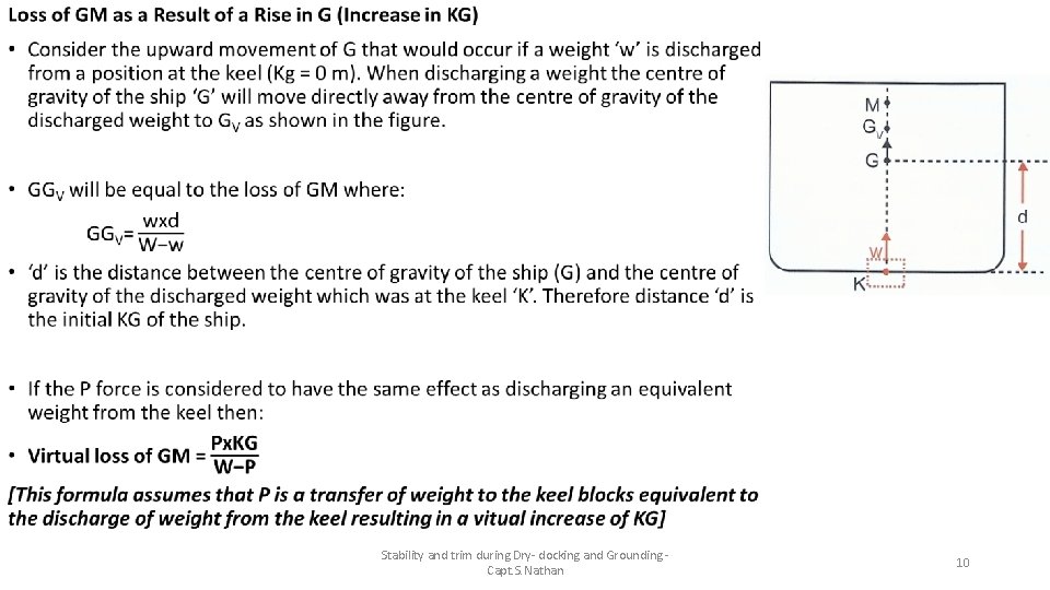 • Stability and trim during Dry- docking and Grounding - Capt. S. Nathan • Stability and trim during Dry- docking and Grounding - Capt. S. Nathan
