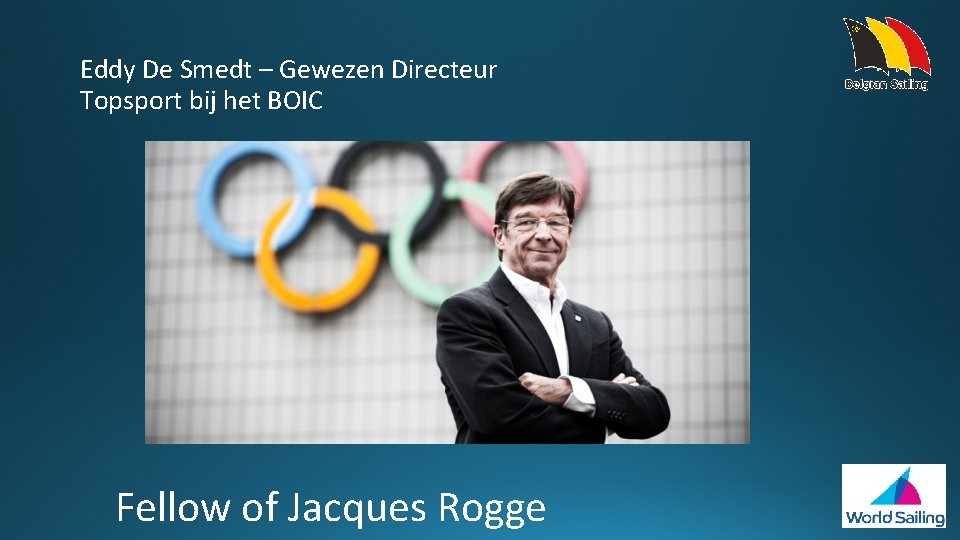 Eddy De Smedt – Gewezen Directeur Topsport bij het BOIC Fellow of Jacques Rogge