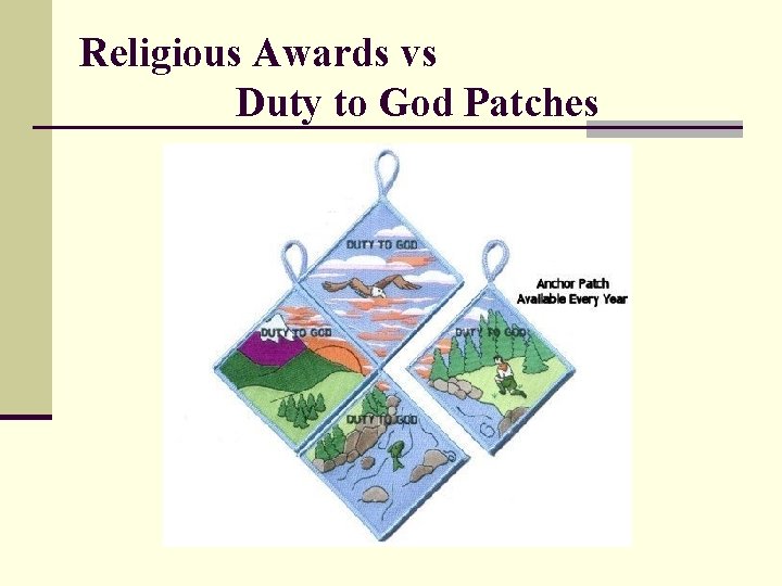 Religious Awards vs Duty to God Patches 