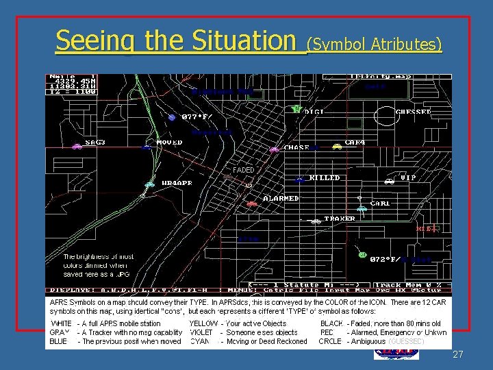 Seeing the Situation (Symbol Atributes) APRS is a registered trademark Bob Bruninga, WB 4