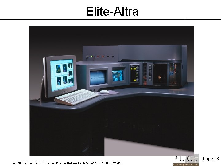 Elite-Altra © 1988 -2016 J. Paul Robinson, Purdue University BMS 631 LECTURE 12. PPT