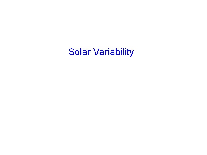 Solar Variability 