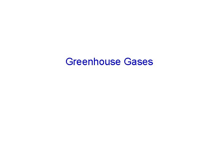 Greenhouse Gases 
