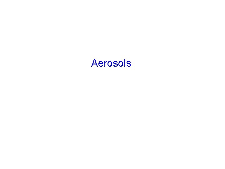 Aerosols 
