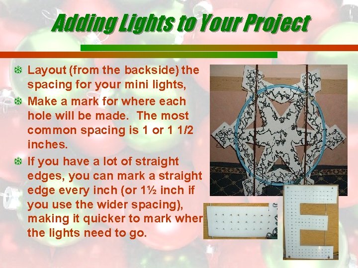 Adding Lights to Your Project Layout (from the backside) the spacing for your mini