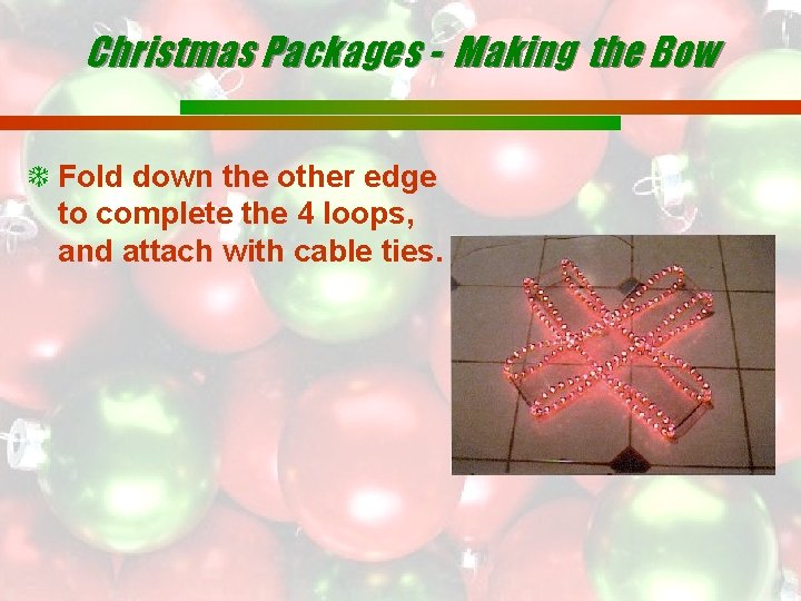 Christmas Packages - Making the Bow Fold down the other edge to complete the
