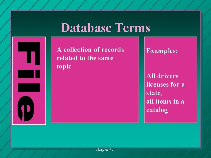 Database H H Definition Structure H Parts H