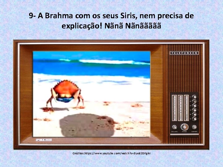 9 - A Brahma com os seus Siris, nem precisa de explicação! Nãnããããã Créditos: