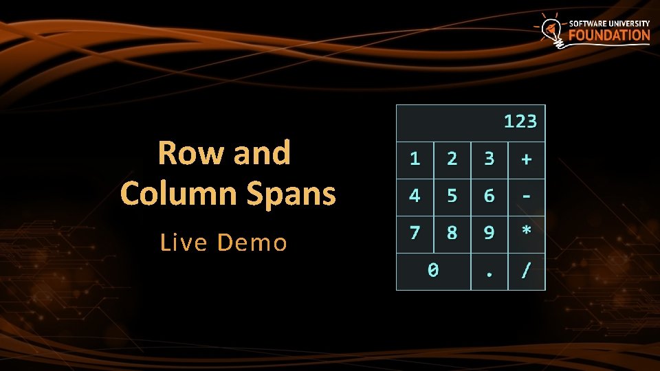 Row and Column Spans Live Demo 