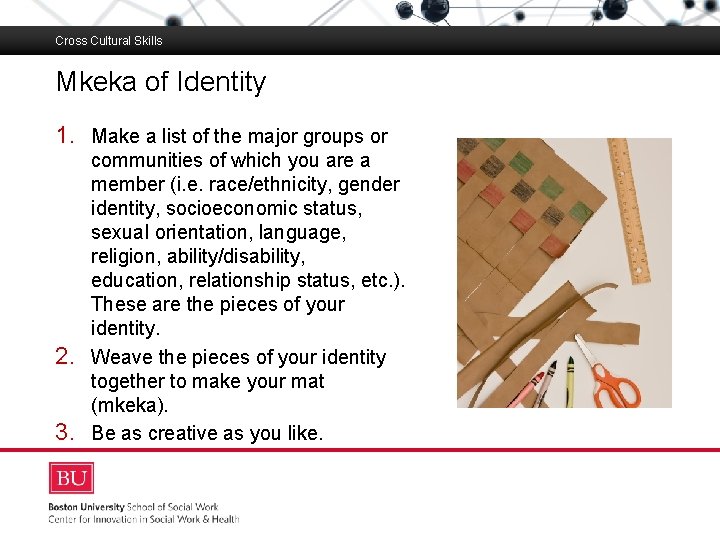 Cross Cultural Skills Mkeka of Identity Boston University Slideshow Title Goes Here 1. Make