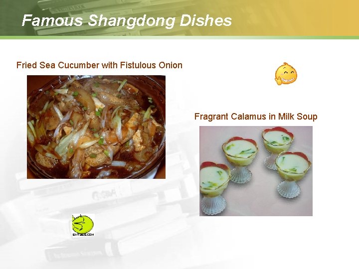 Famous Shangdong Dishes Fried Sea Cucumber with Fistulous Onion Fragrant Calamus in Milk Soup