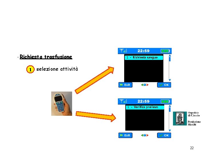 - Richiesta trasfusione 1 selezione attività 1 2 3 4 5 6 1 1