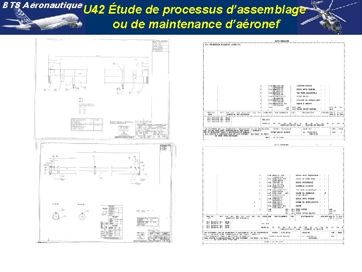 BTS Aéronautique U 42 Étude de processus d’assemblage ou de maintenance d’aéronef 