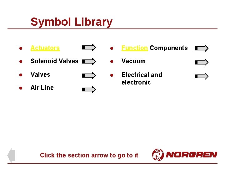 Symbol Library l Actuators l Function Components l Solenoid Valves l Vacuum l Valves