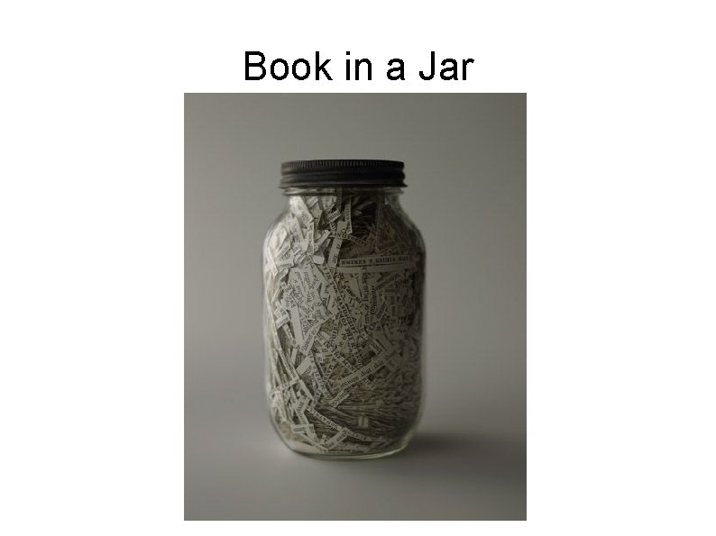 Book in a Jar 