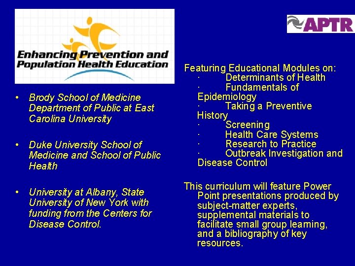  • Brody School of Medicine Department of Public at East Carolina University •