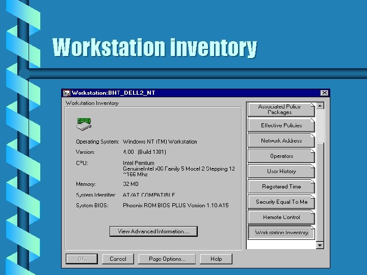 Workstation inventory 