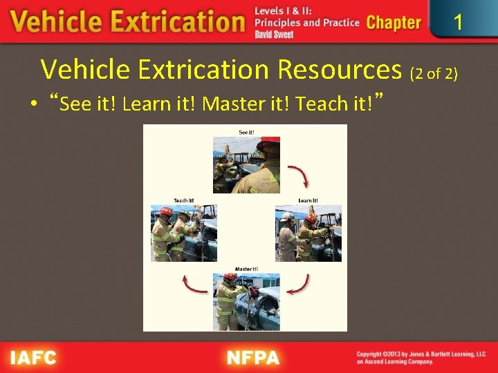 1 Vehicle Extrication Resources (2 of 2) • “See it! Learn it! Master it!