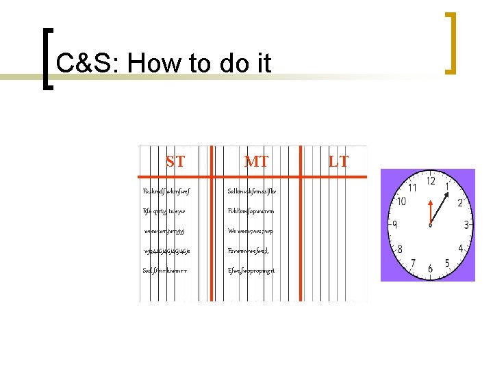C&S: How to do it ST MT Faskmdf wkmfwef Salkmvskfvmaslfkv Rfa qrrtyj tu eyw