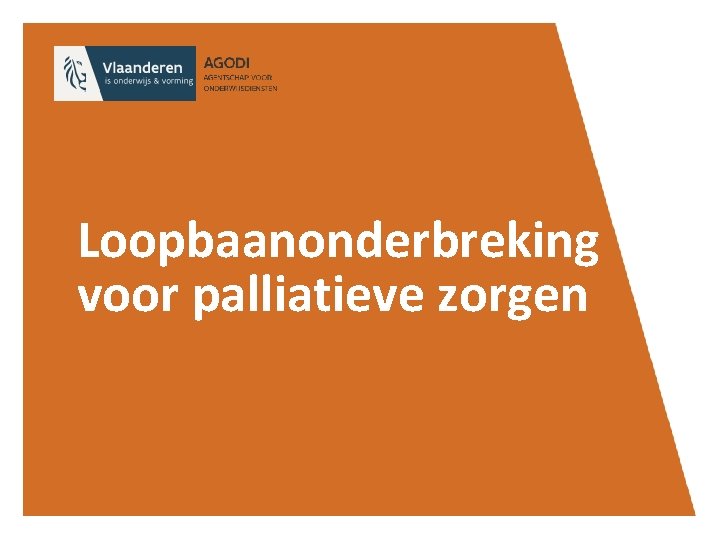 Loopbaanonderbreking voor palliatieve zorgen 