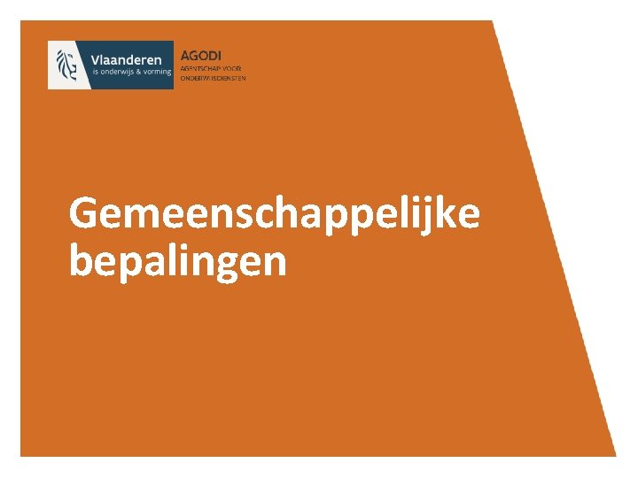 Gemeenschappelijke bepalingen 